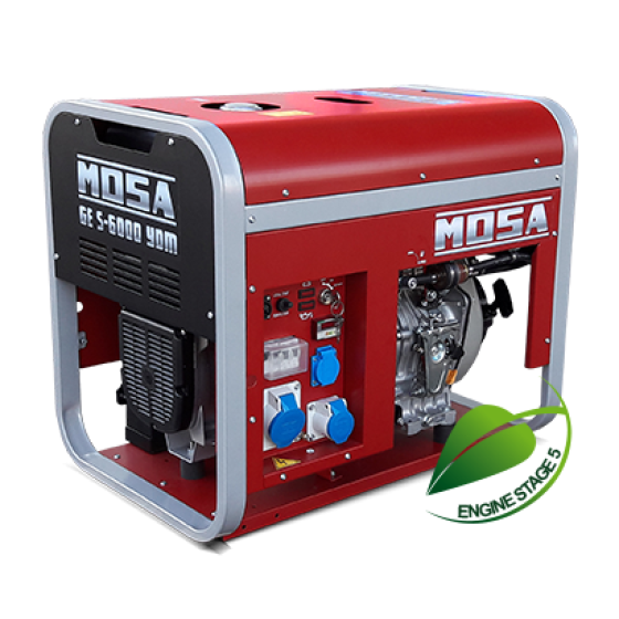 MOSA GE S-6000 YDM AVR E/Start Diesel Silenced Gen 230V