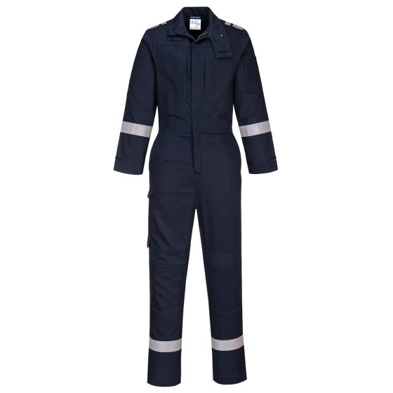 Portwest FR501 - Bizflame Plus Stretch Panelled Coverall - Navy