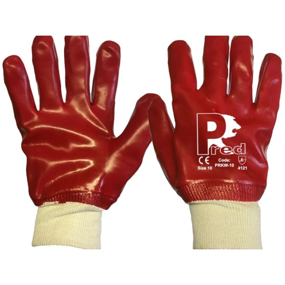 Predator Red PVC Gloves