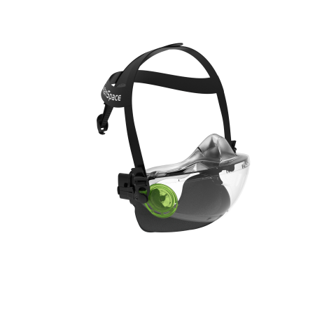 CleanSpace® AGILE Facepiece (Transparent Mouth Piece and Bib) inc. Head Harness