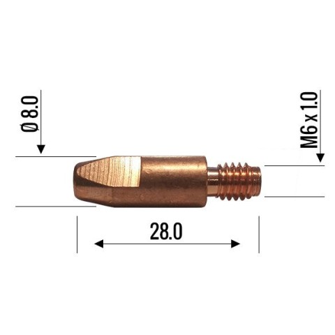 Binzel Contact Tip 1.0mm M6 140.0242