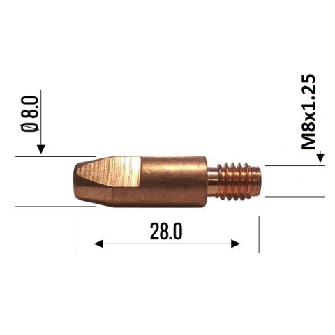 Binzel Contact Tip 0.8mm M8 140-0114